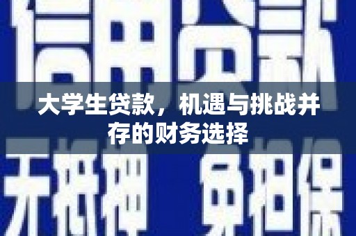 吉木萨尔大学生贷款，机遇与挑战并存的财务选择
