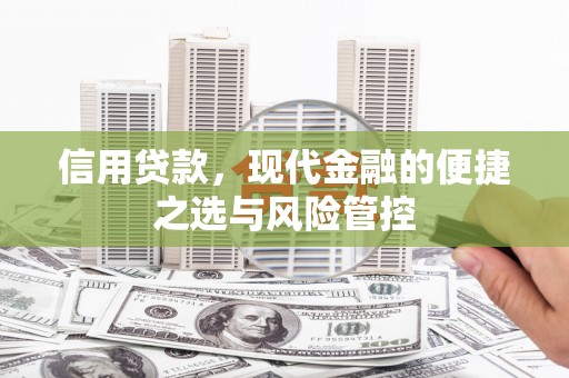 吉木萨尔信用贷款，现代金融的便捷之选与风险管控