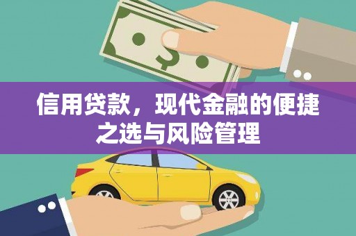 吉木萨尔信用贷款，现代金融的便捷之选与风险管理
