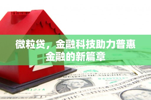 吉木萨尔微粒贷，金融科技助力普惠金融的新篇章