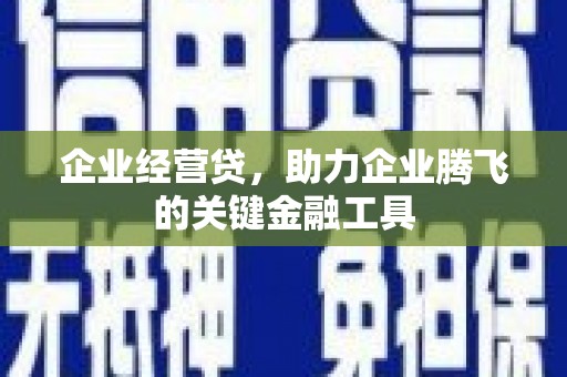 吉木萨尔企业经营贷，助力企业腾飞的关键金融工具