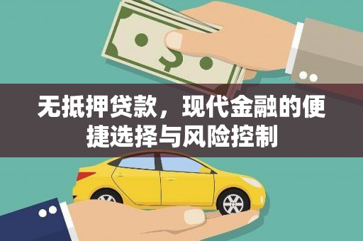 吉木萨尔无抵押贷款，现代金融的便捷选择与风险控制