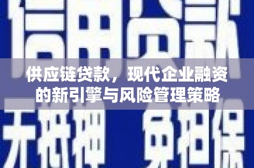 吉木萨尔供应链贷款，现代企业融资的新引擎与风险管理策略