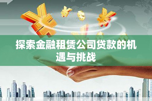 吉木萨尔探索金融租赁公司贷款的机遇与挑战