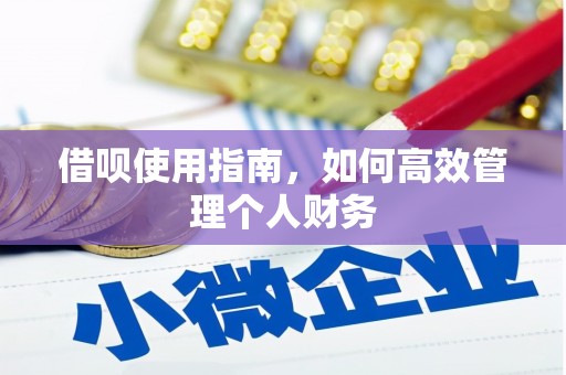 吉木萨尔借呗使用指南，如何高效管理个人财务