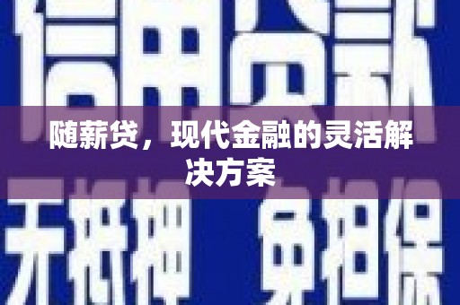 吉木萨尔随薪贷，现代金融的灵活解决方案