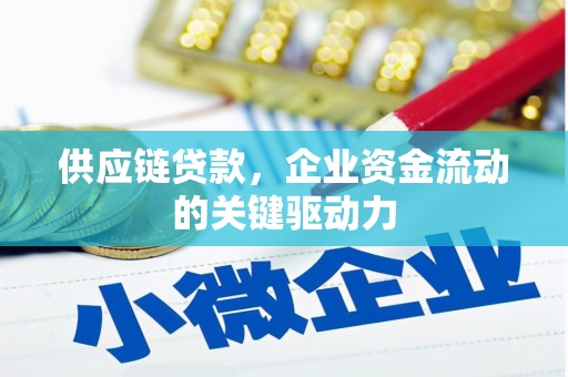 吉木萨尔供应链贷款，企业资金流动的关键驱动力
