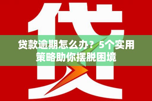吉木萨尔贷款逾期怎么办？5个实用策略助你摆脱困境