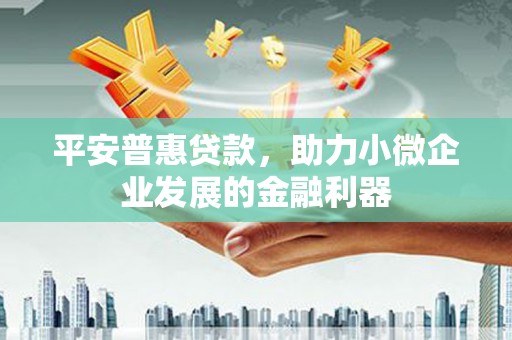 吉木萨尔平安普惠贷款，助力小微企业发展的金融利器
