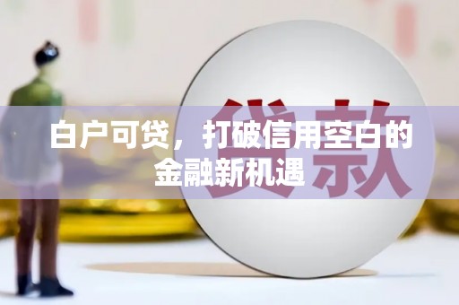 吉木萨尔白户可贷，打破信用空白的金融新机遇
