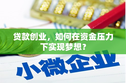 吉木萨尔贷款创业，如何在资金压力下实现梦想？