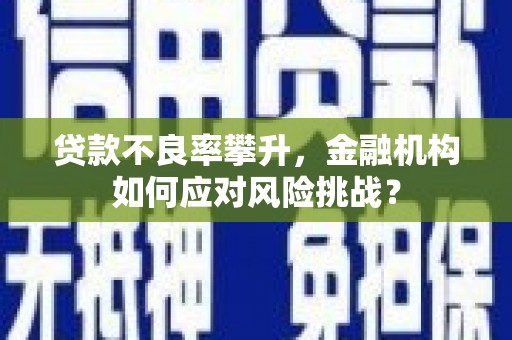 吉木萨尔贷款不良率攀升，金融机构如何应对风险挑战？
