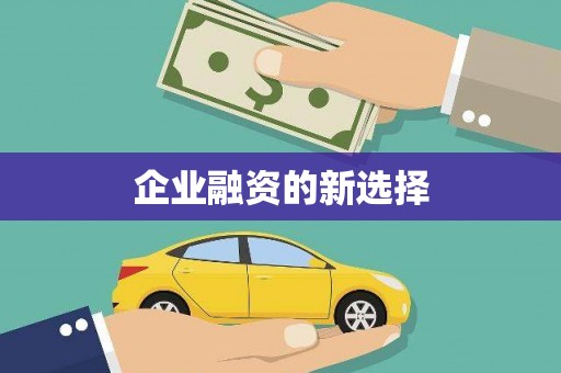 吉木萨尔企业融资的新选择