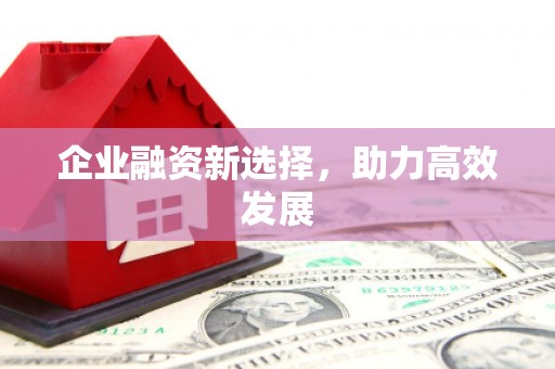 吉木萨尔企业融资新选择，助力高效发展