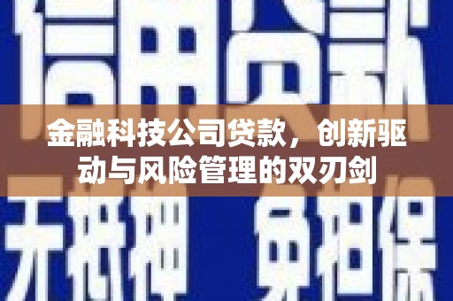 吉木萨尔金融科技公司贷款，创新驱动与风险管理的双刃剑
